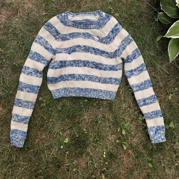 Abercrombie & Fitch Sweaters - A&F hand dyed striped crop sweater